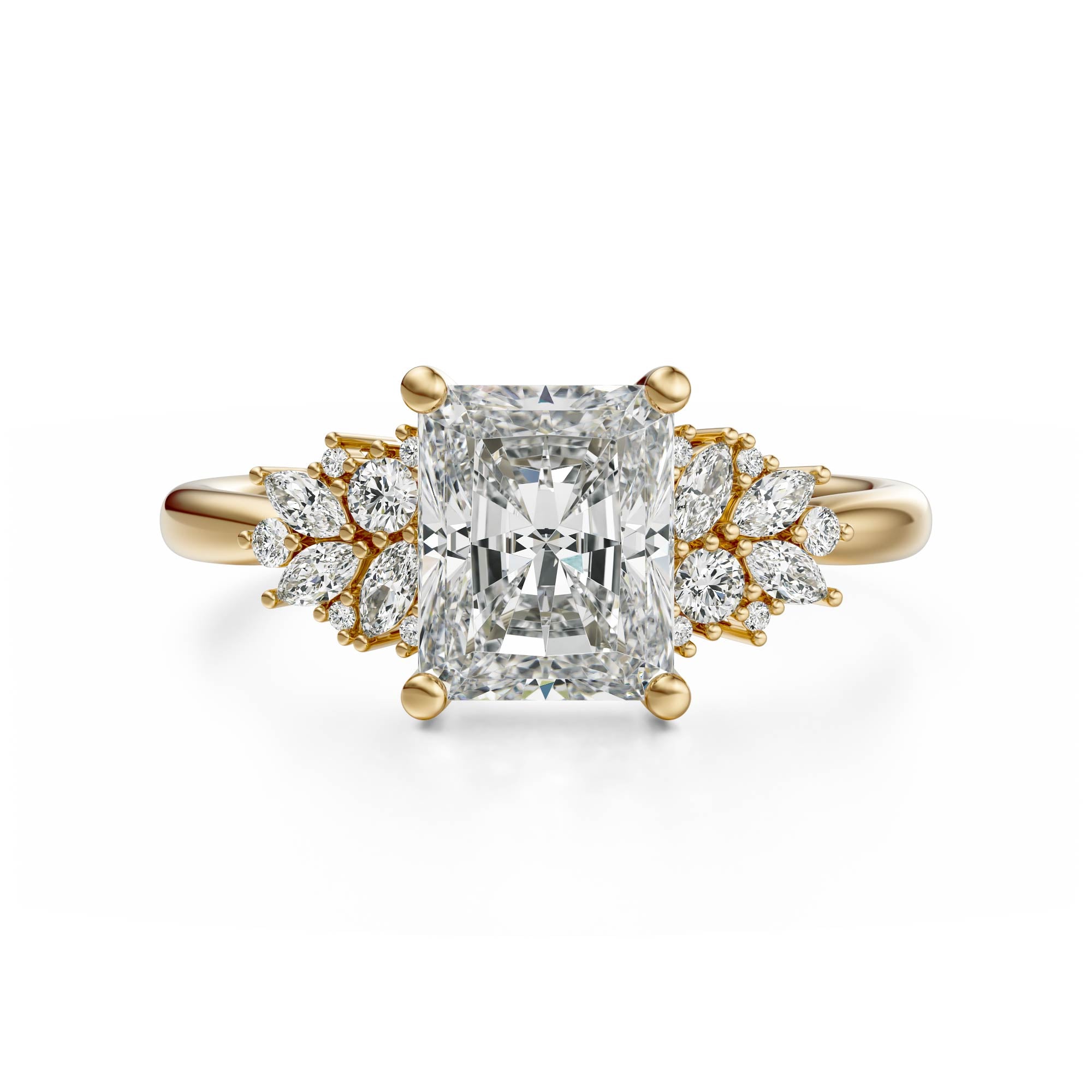 The Rosalie Ring | Radiant | Setting Only - Lavender Creek Gems 