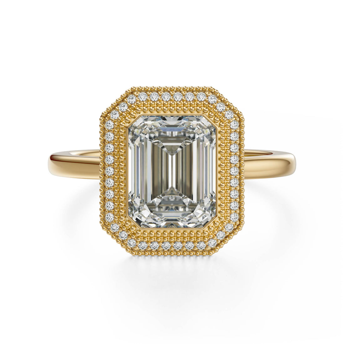 The Satine Ring | Emerald Cut | Setting Only