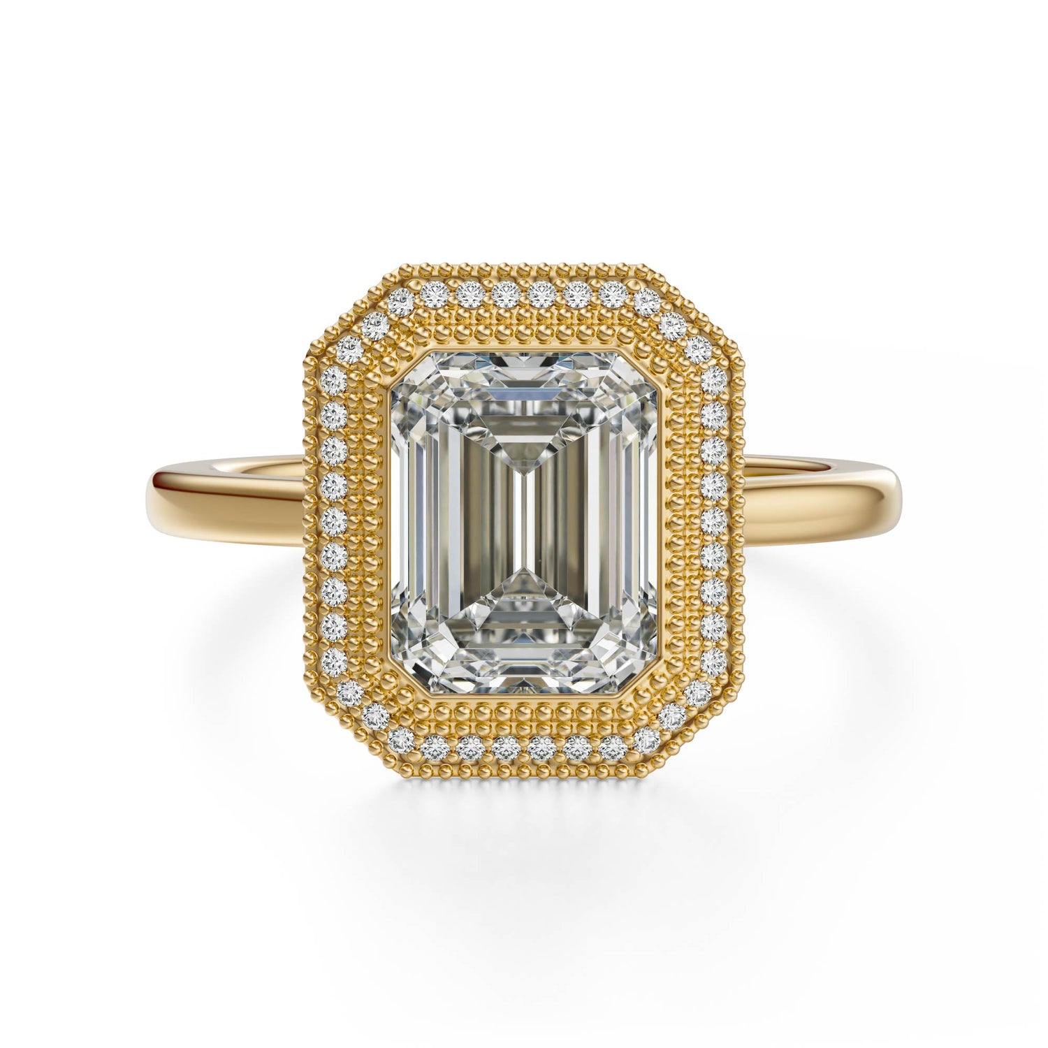 The Satine Ring | Emerald Cut | Setting Only