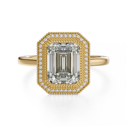 The Satine Ring | Emerald Cut | Setting Only