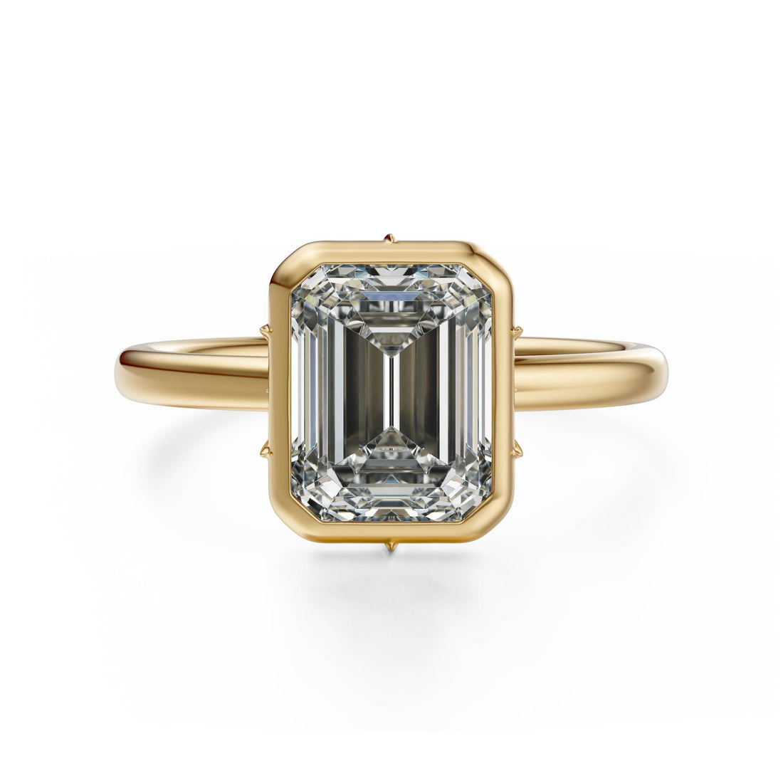 The Bezel Secret Garden Ring | Emerald Cut | Setting Only