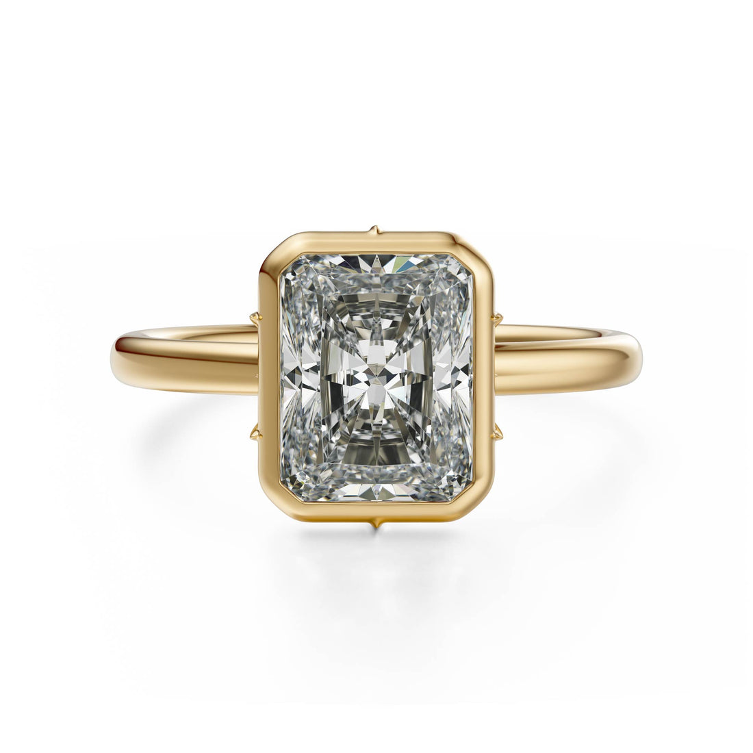 The Bezel Secret Garden Ring | Radiant | Setting Only