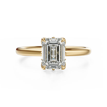 The Secret Garden Ring | Emerald Cut | Setting Only