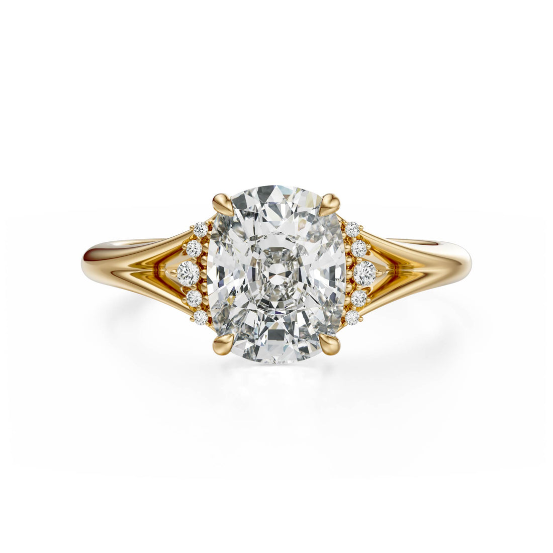 The Serendipity Ring | Elongated Cushion | Setting Only - Lavender Creek Gems 