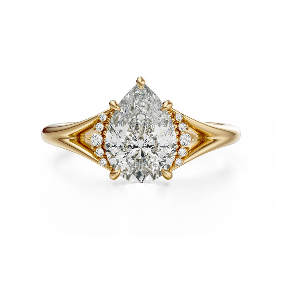The Serendipity Ring | Pear | Setting Only - Lavender Creek Gems 