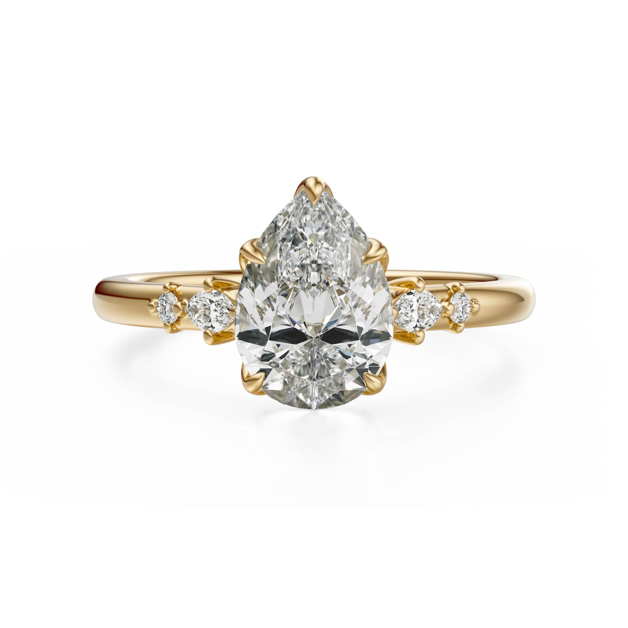 The Skye Ring | Pear | Setting Only - Lavender Creek Gems 