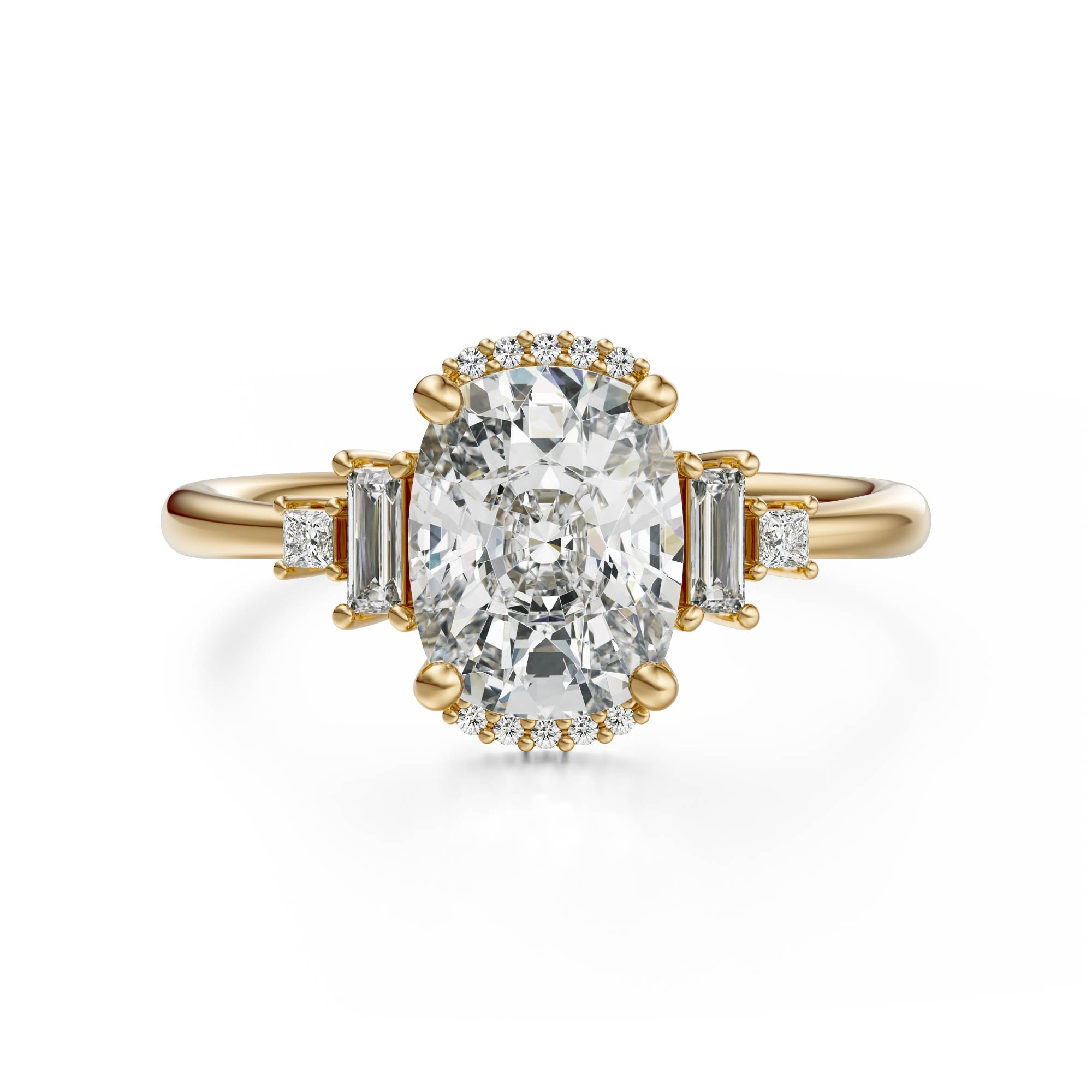 The Sura Ring | Elongated Cushion | Setting Only