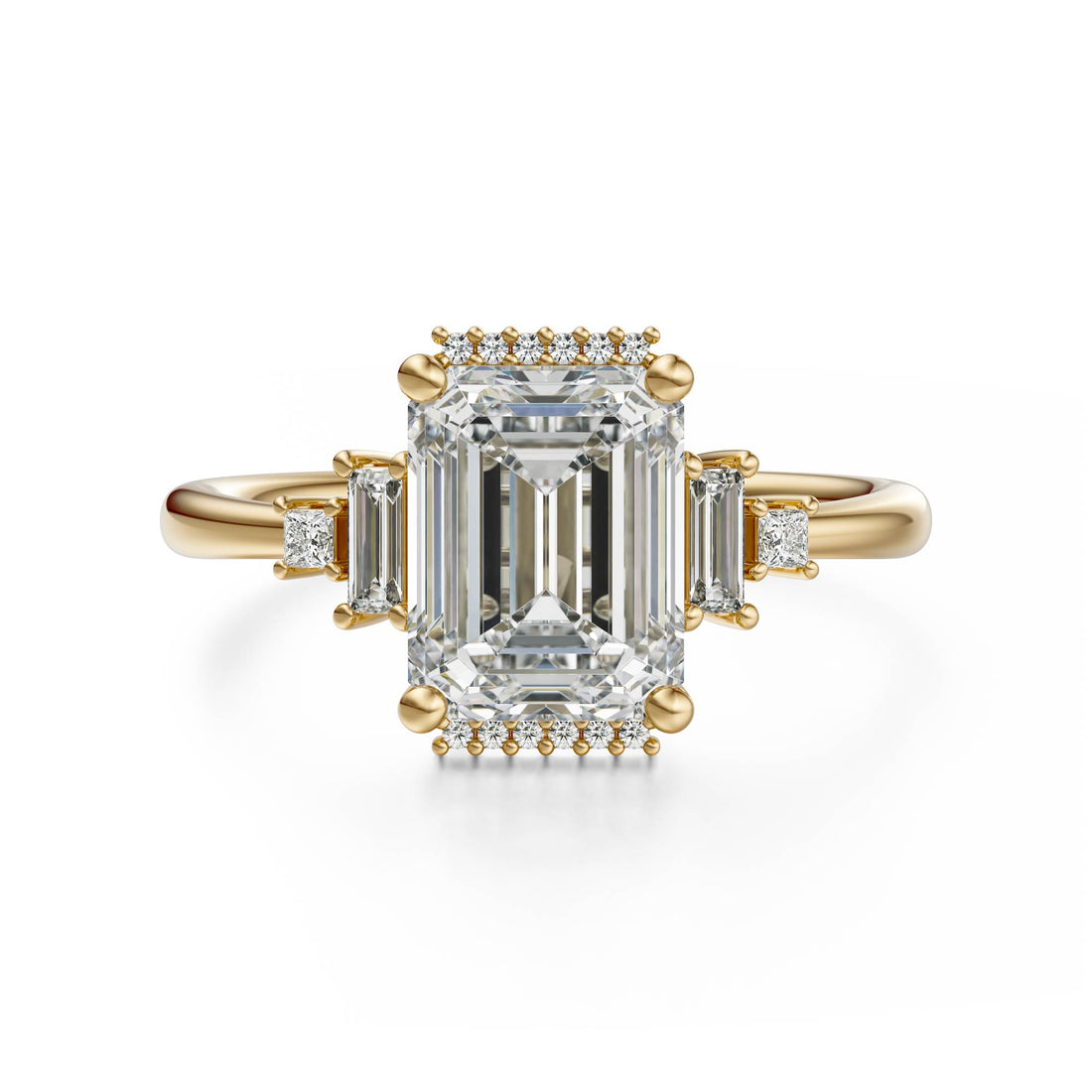 The Sura Ring | Emerald Cut | Setting Only