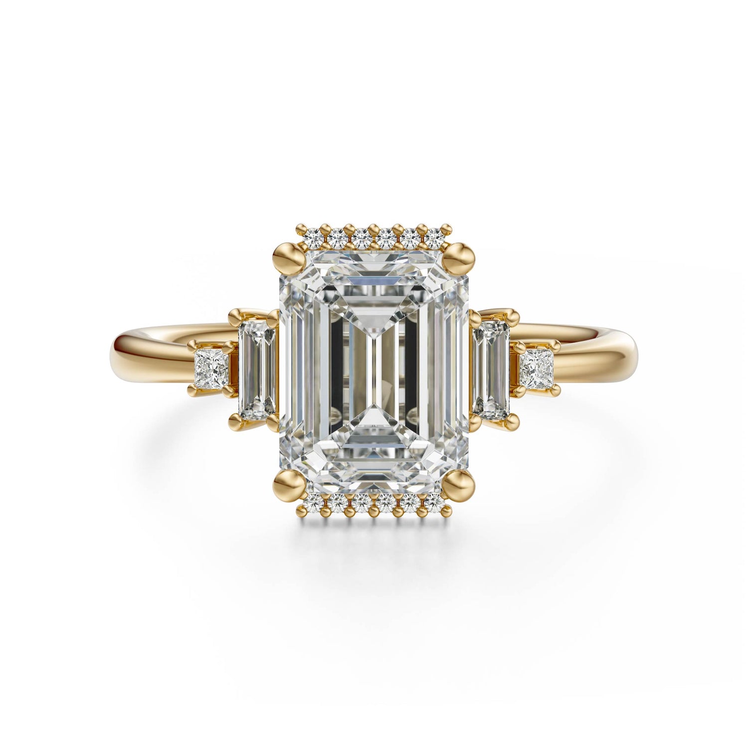 The Sura Ring | Emerald Cut | Setting Only