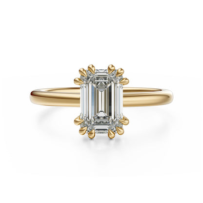The Thalassa Ring | Emerald Cut | Setting Only - Lavender Creek Gems 