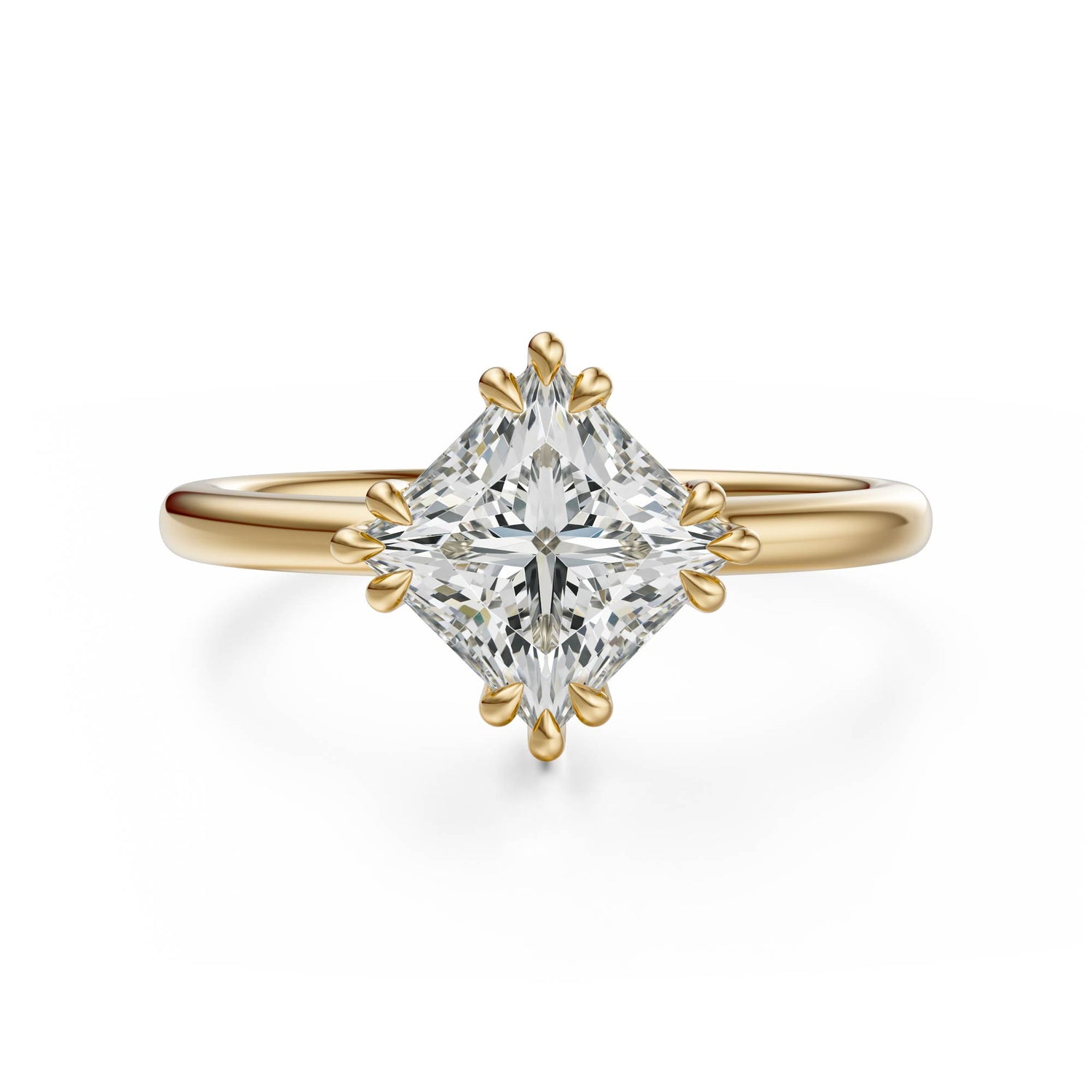 The Thalassa Ring | Princess | Setting Only - Lavender Creek Gems 