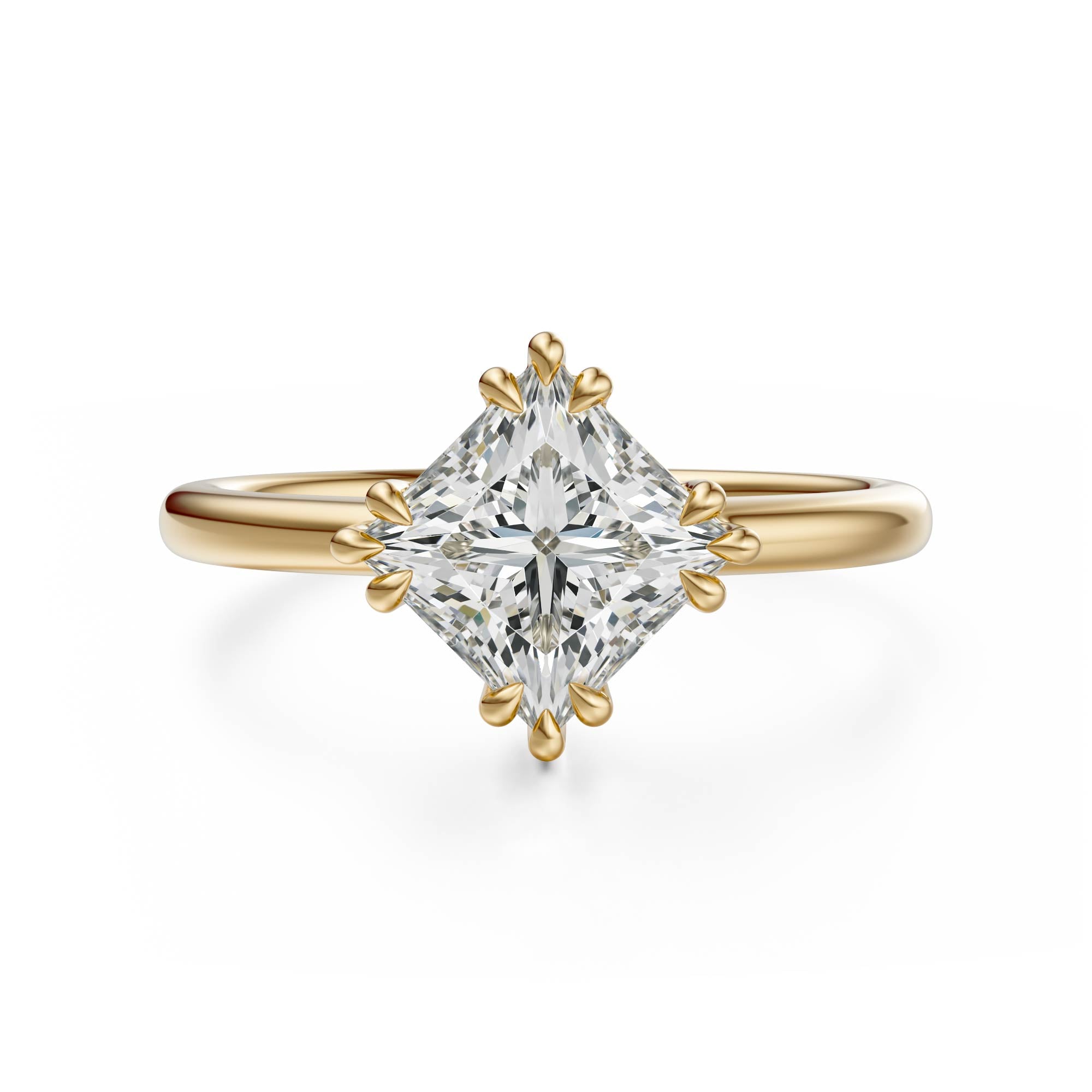 The Thalassa Ring | Princess | Setting Only - Lavender Creek Gems 
