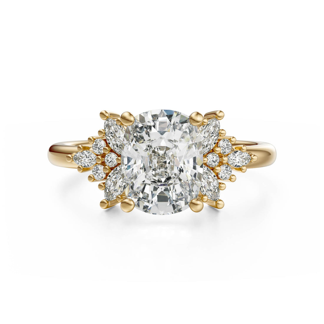 The Veraine Ring | Elongated Cushion | Setting Only