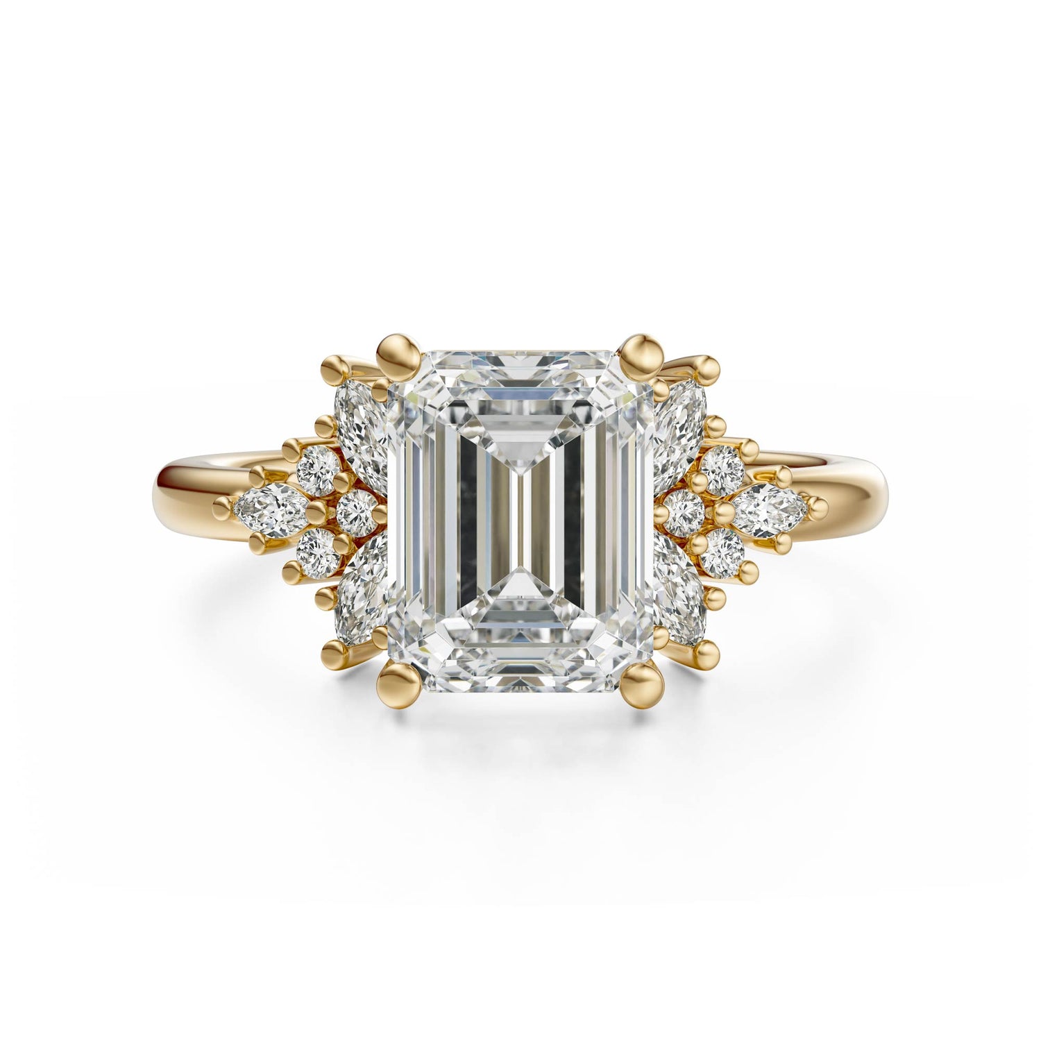 The Veraine Ring | Emerald Cut | Setting Only