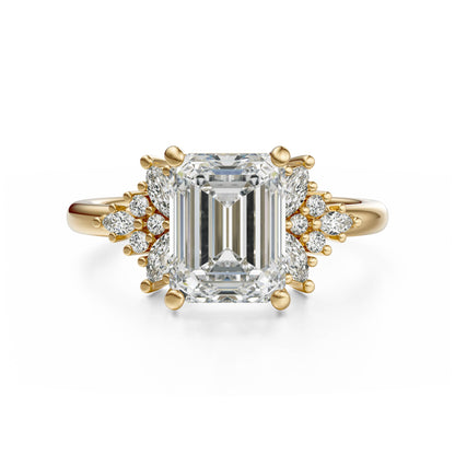 The Veraine Ring | Emerald Cut | Setting Only