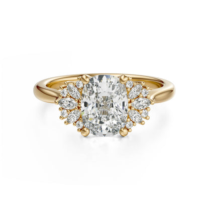 The Ambrosia Ring | Elongated Cushion - Lavender Creek Gems 