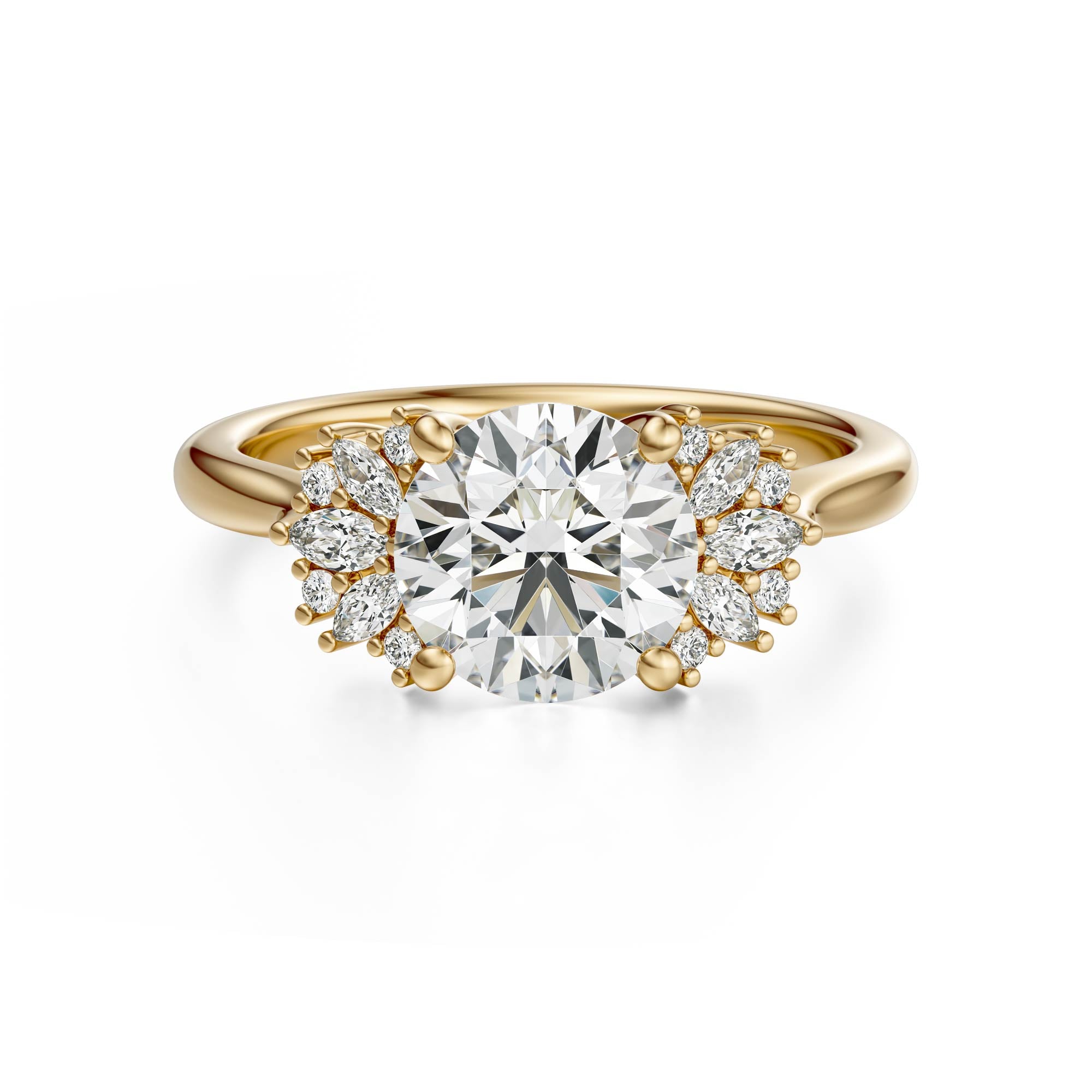 The Ambrosia Ring | Round | Setting Only - Lavender Creek Gems 