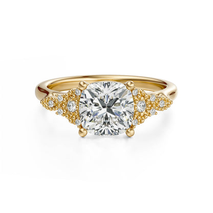 The Art Deco Maeve Ring | Cushion | Setting Only - Lavender Creek Gems 