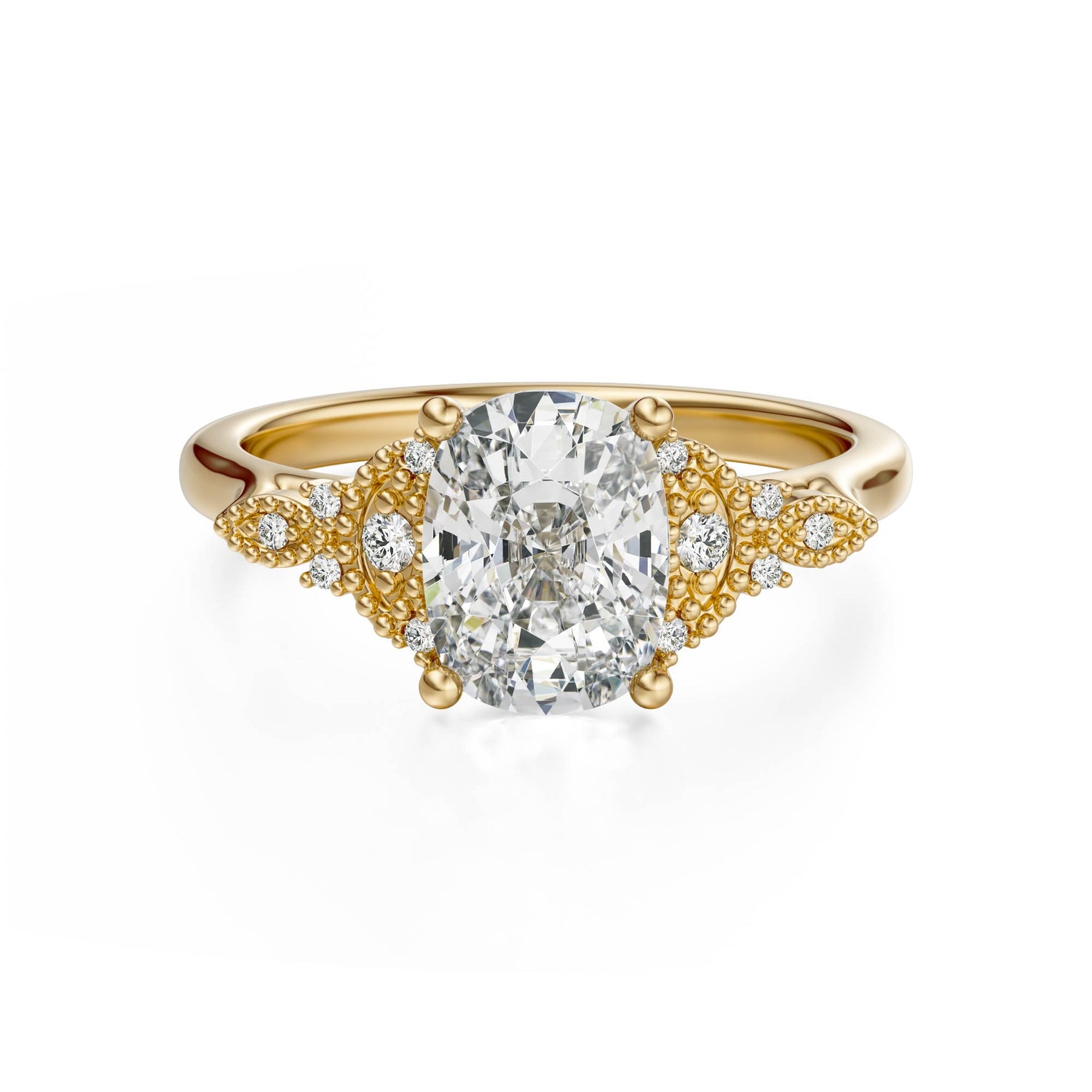 The Art Deco Maeve Ring | Elongated Cushion - Lavender Creek Gems 
