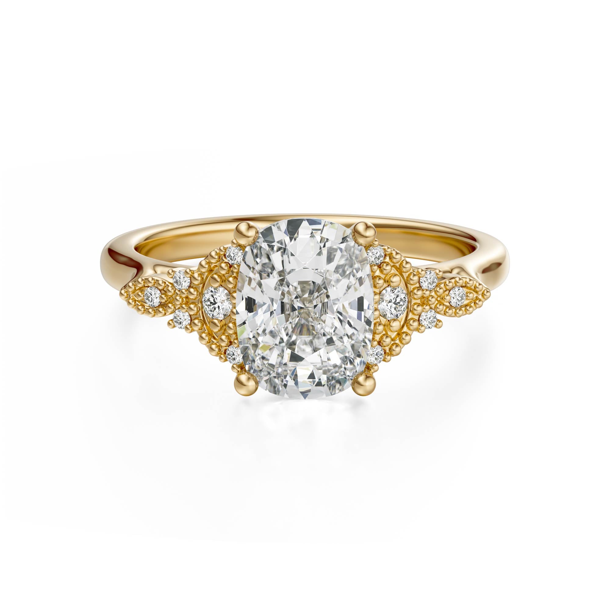 The Art Deco Maeve Ring | Elongated Cushion - Lavender Creek Gems 