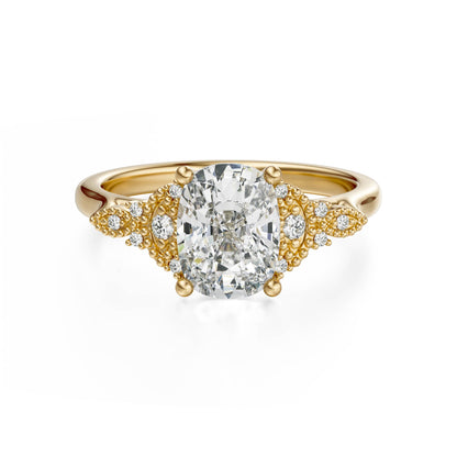 The Art Deco Maeve Ring | Elongated Cushion - Lavender Creek Gems 