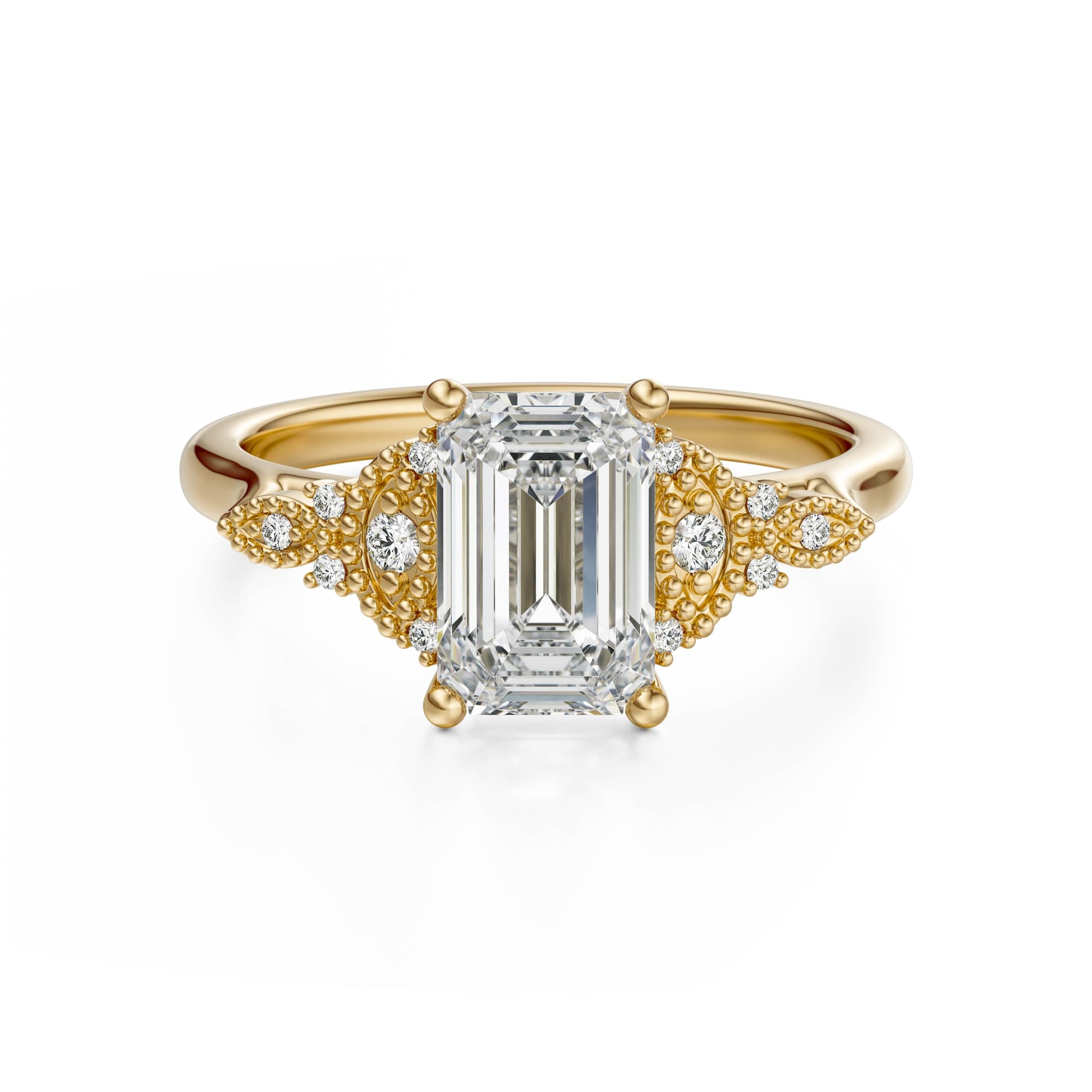 The Art Deco Maeve Ring | Emerald Cut - Lavender Creek Gems 