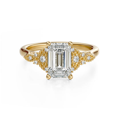 The Art Deco Maeve Ring | Emerald Cut - Lavender Creek Gems 