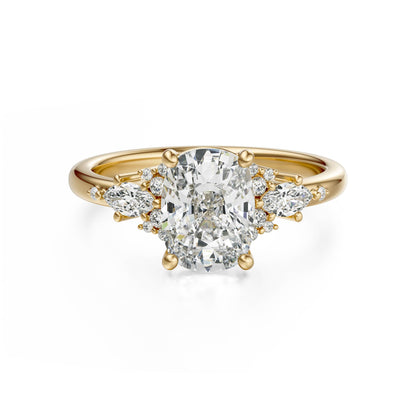 The Ascendant Ring | Elongated Cushion | Setting Only - Lavender Creek Gems 