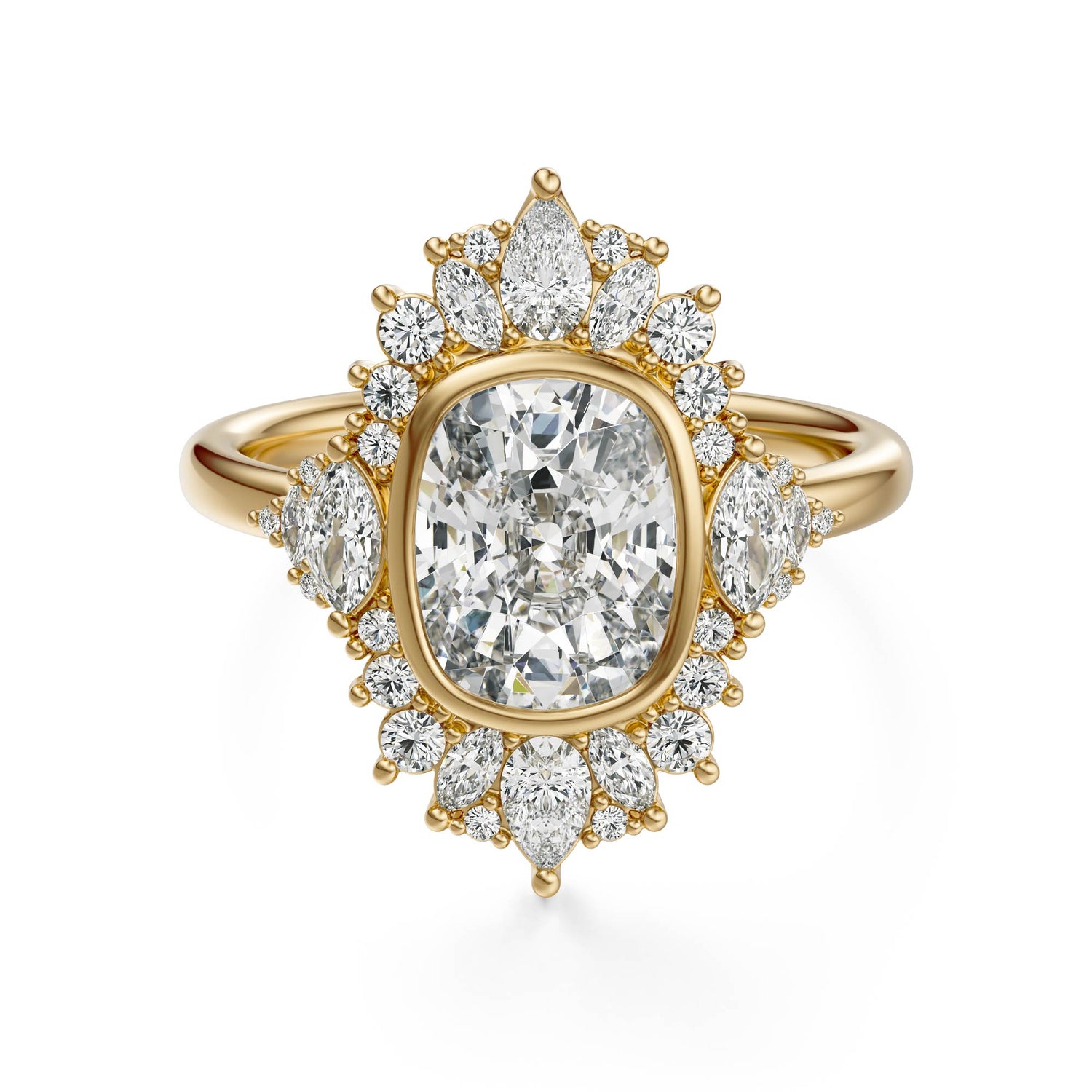 The Ethereal Ring | Elongated Cushion | Setting Only