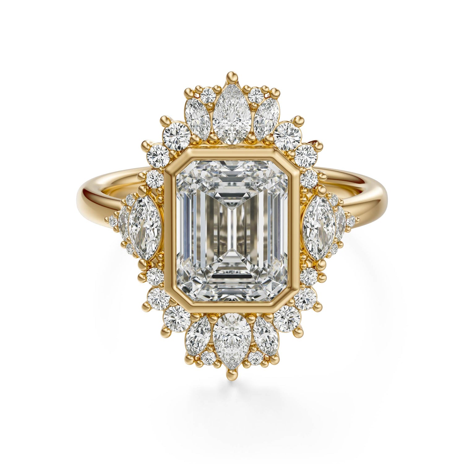 The Ethereal Ring | Emerald Cut | Setting Only