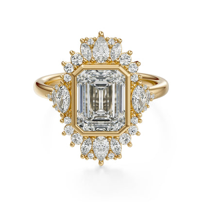 The Ethereal Ring | Emerald Cut | Setting Only