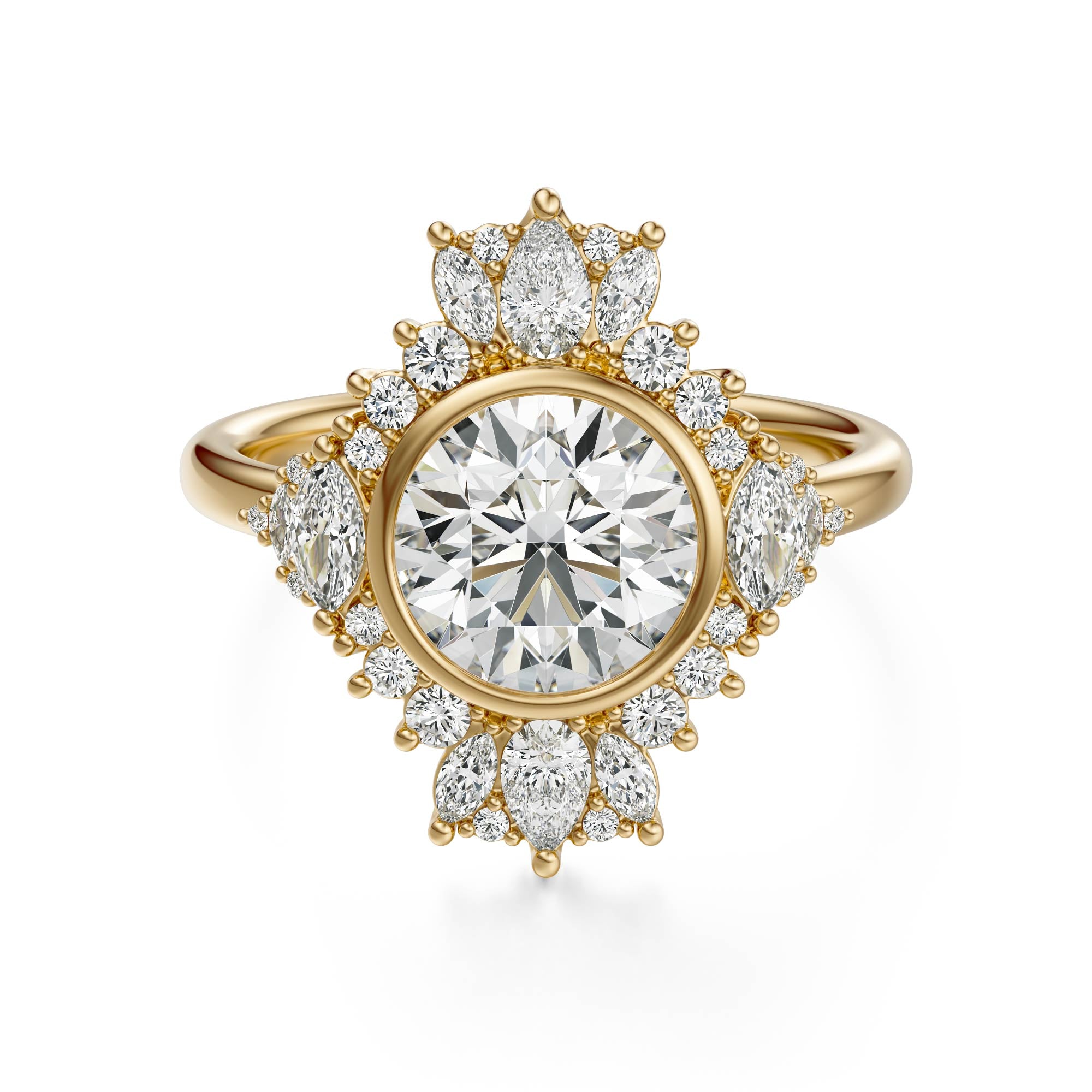 The Ethereal Ring | Round | Setting Only