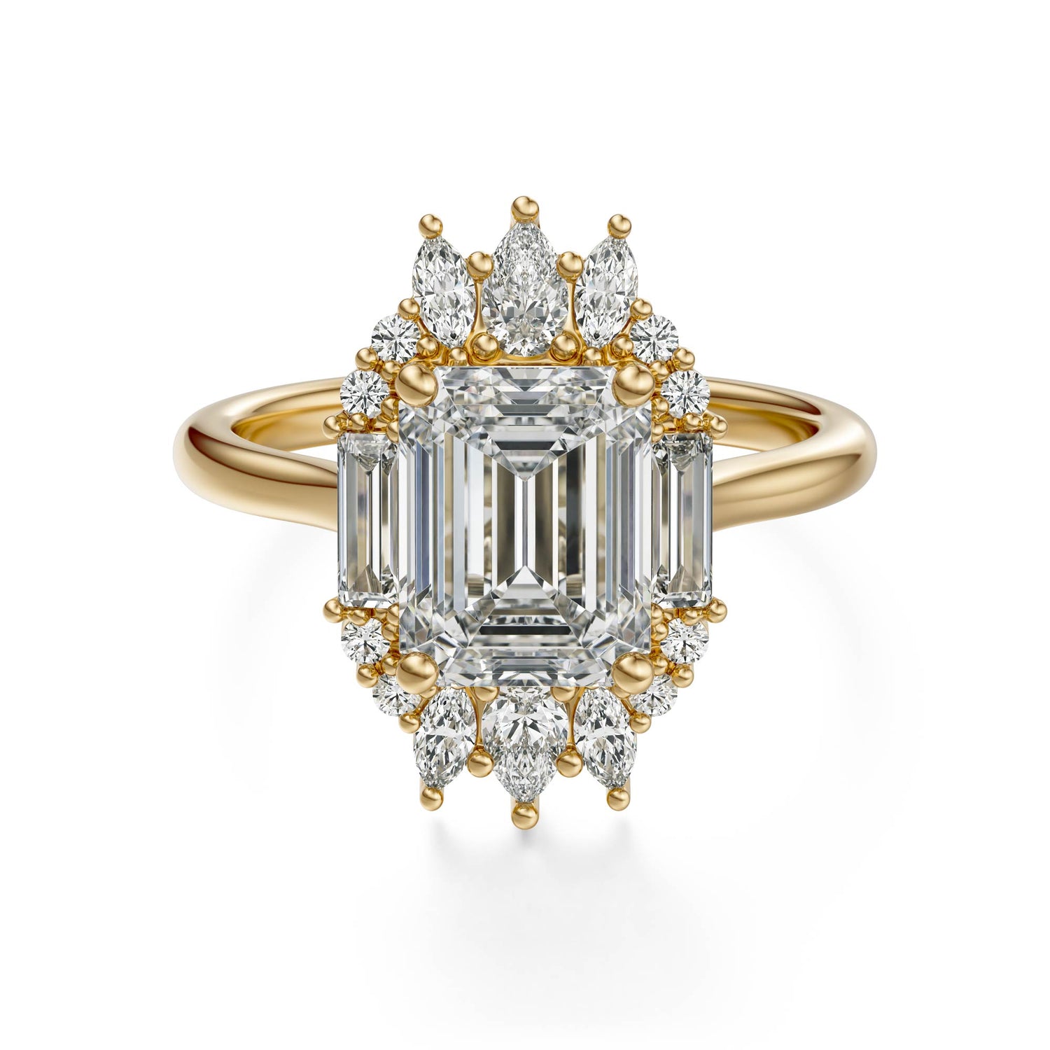 The Georgia Ring | Emerald Cut | Setting Only