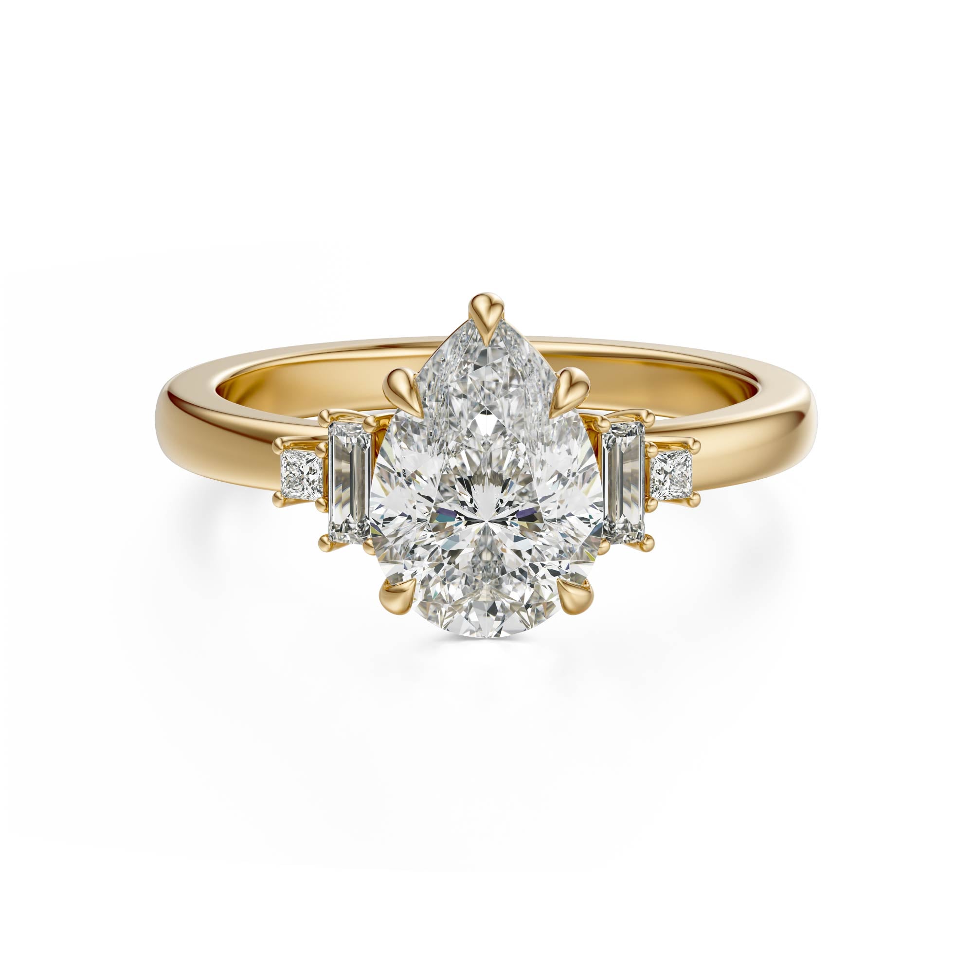 The Elevated Mira Ring | Pear | Setting Only