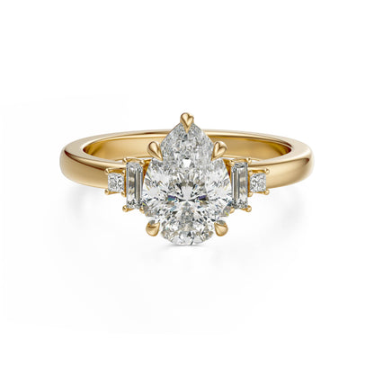 The Elevated Mira Ring | Pear | Setting Only