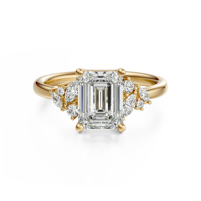 The Laurel Ring | Emerald Cut