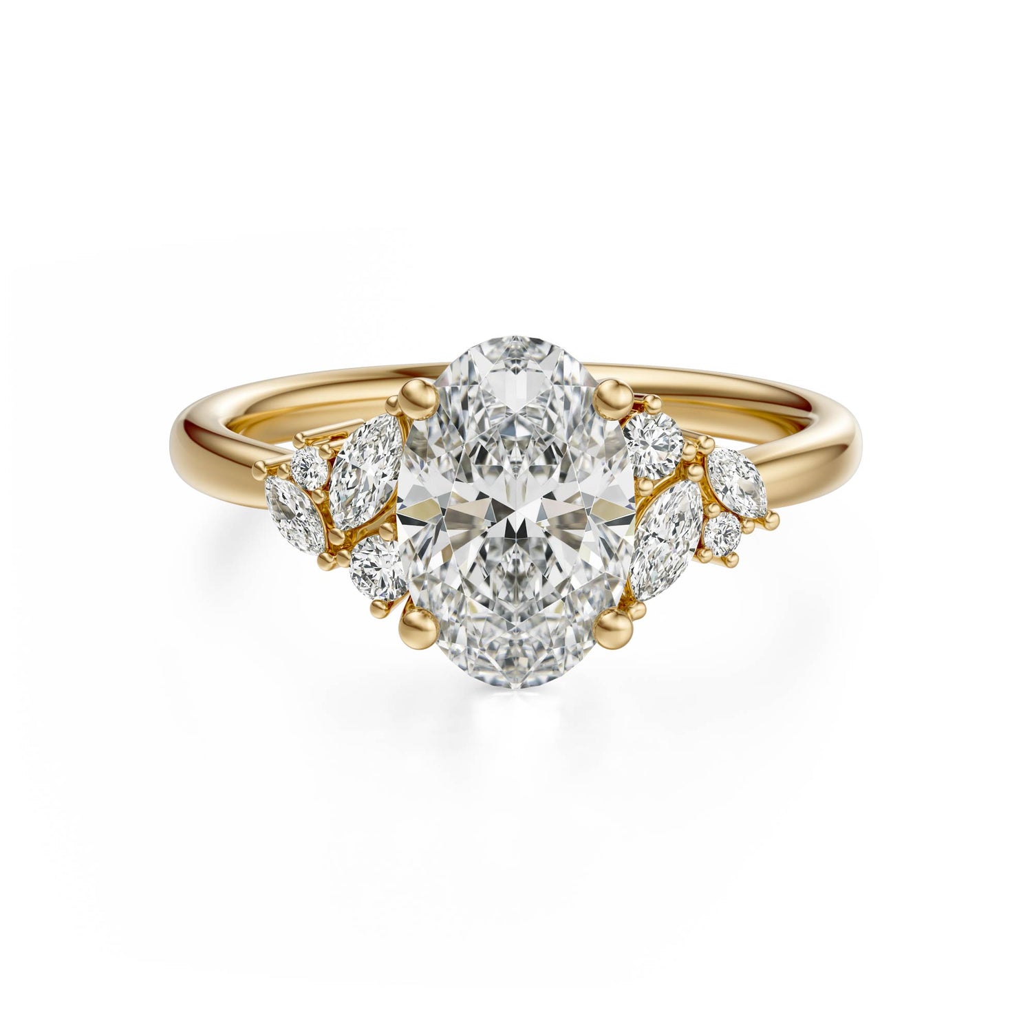 The Laurel Ring | Oval | Setting Only