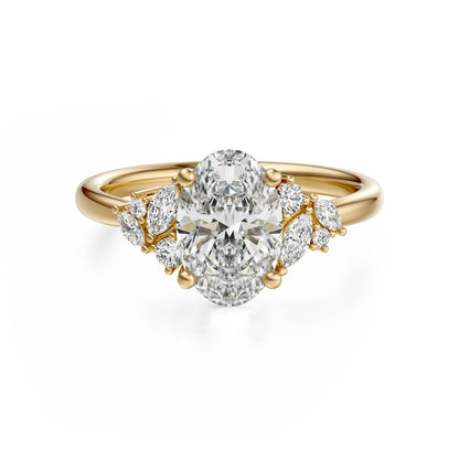 The Laurel Ring | Oval | Setting Only