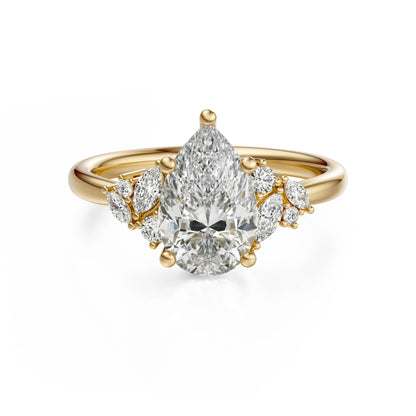 The Laurel Ring | Pear | Setting Only