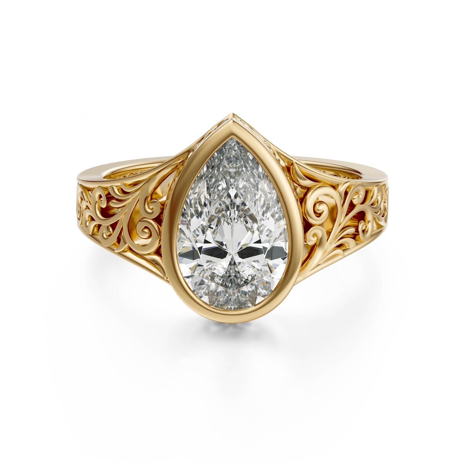 The Endearment Ring | Pear | Setting Only - Lavender Creek Gems 