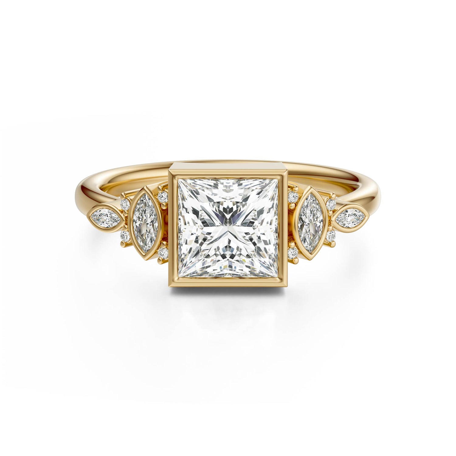 The All Bezel Maeve Ring | Princess | Setting Only