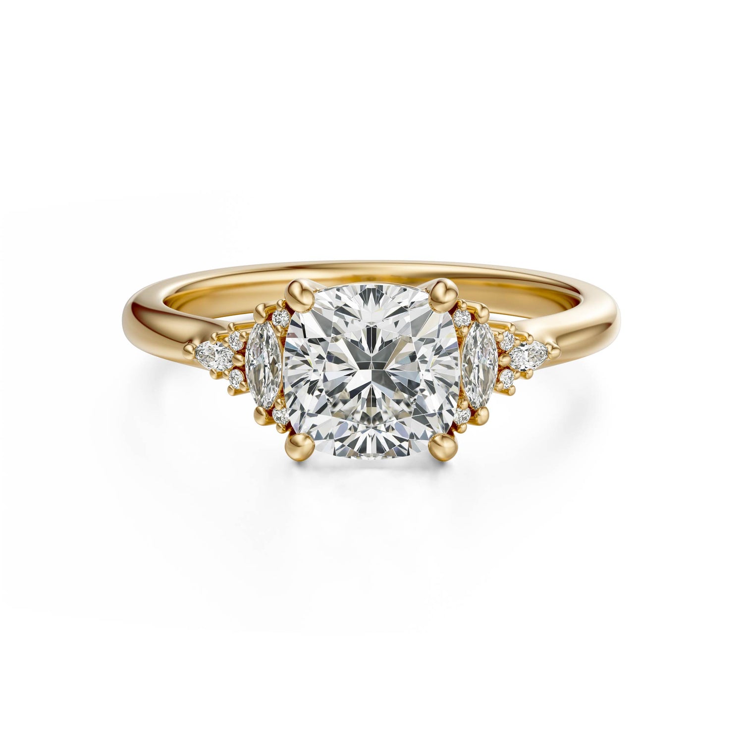 The Low Maeve Ring | Cushion | Setting Only