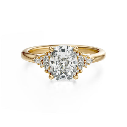 The Low Maeve Ring | Elongated Cushion | Setting Only