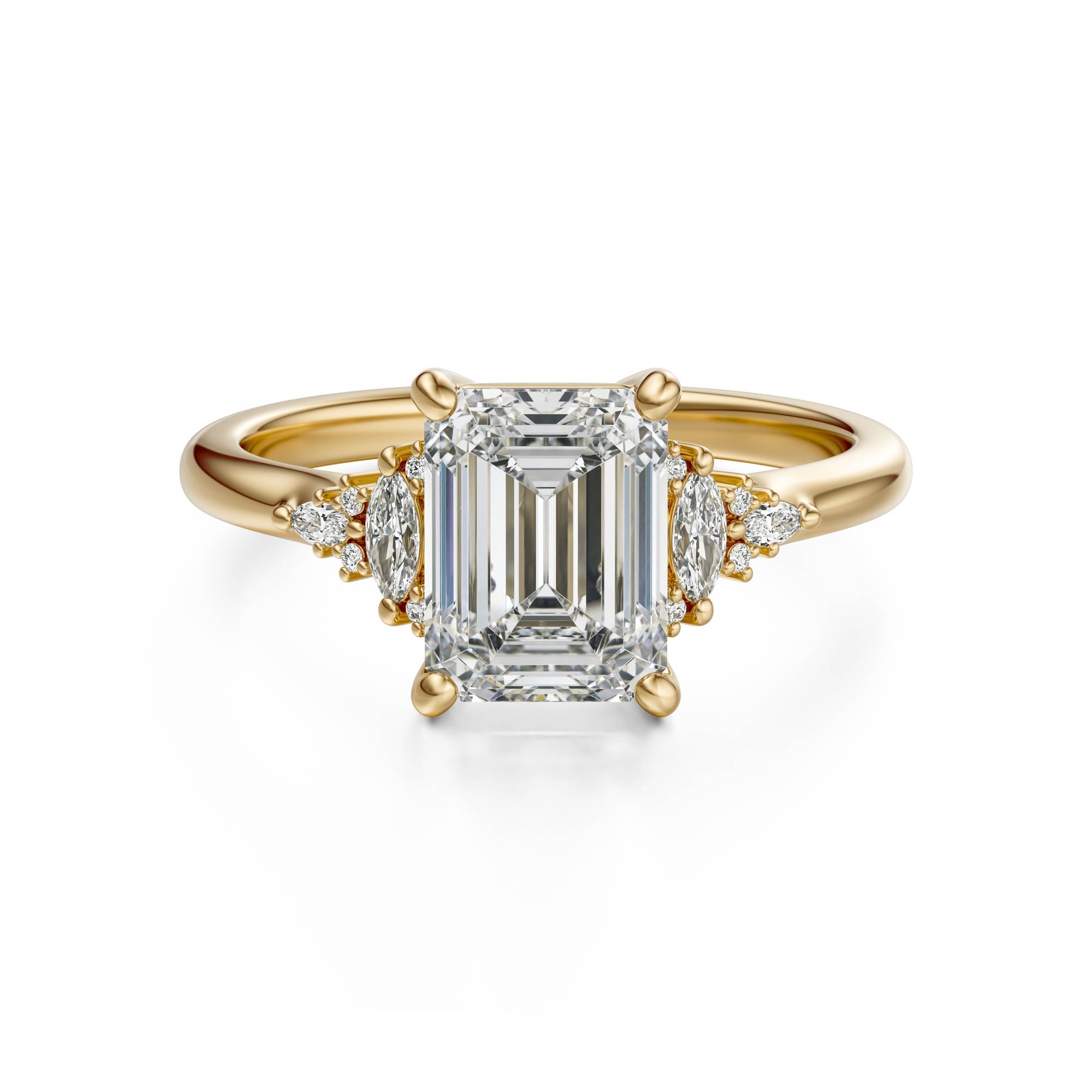 The Low Maeve Ring | Emerald Cut