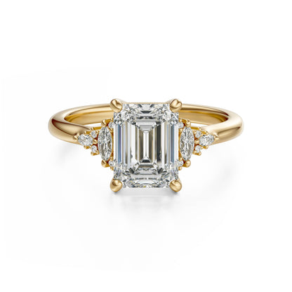 The Low Maeve Ring | Emerald Cut | Setting Only