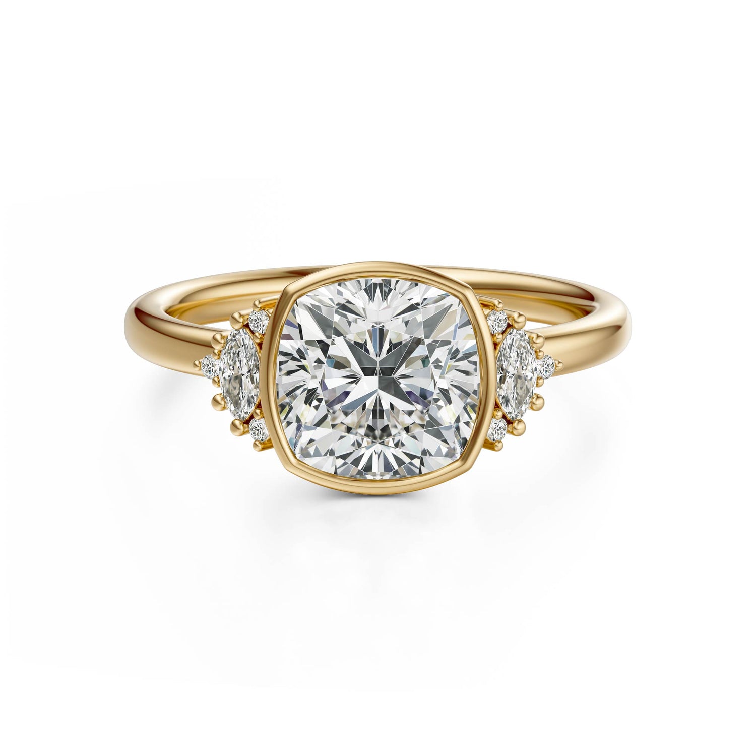 The Bezel Maren Ring | Cushion
