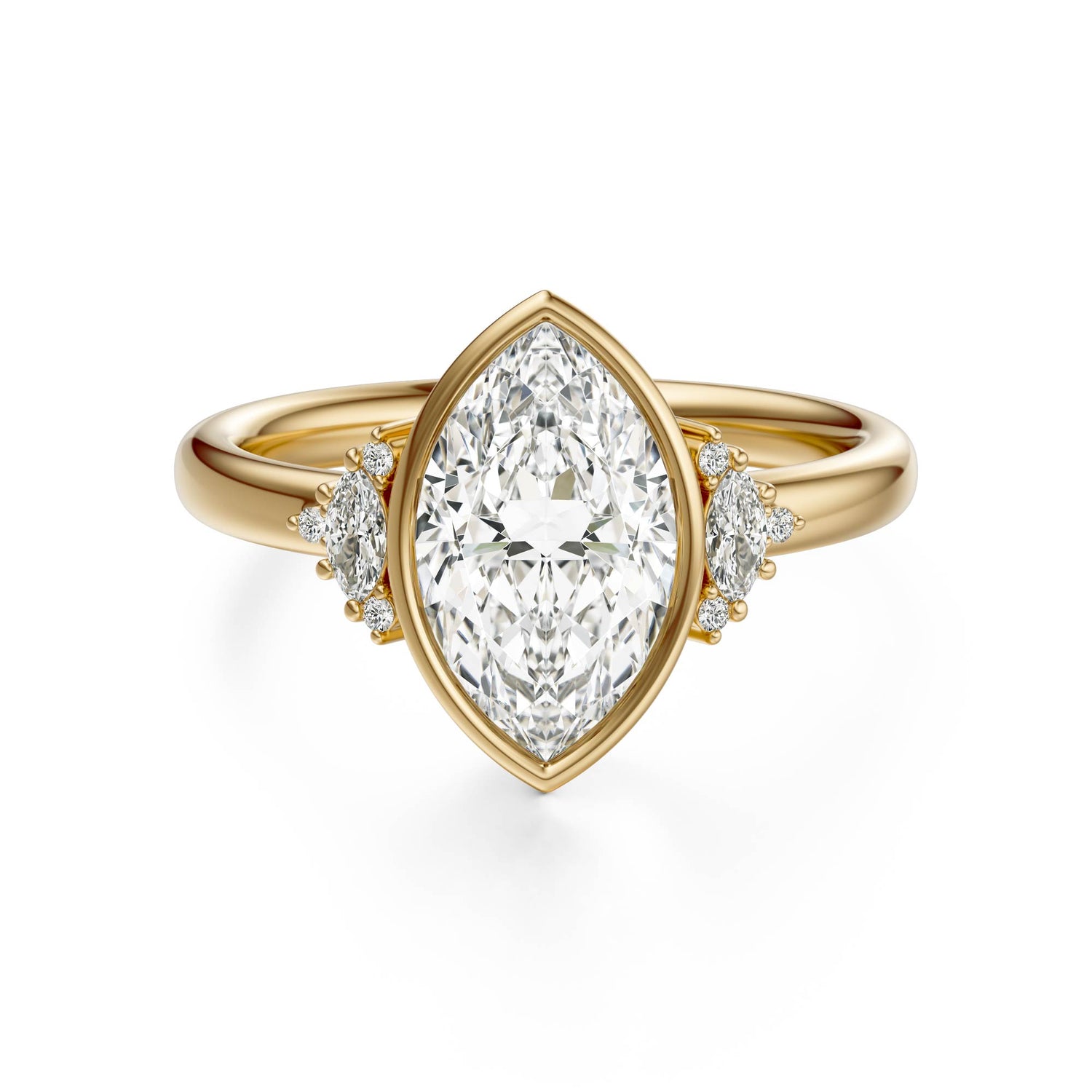 The Bezel Maren Ring | Marquise | Setting Only - Lavender Creek Gems 