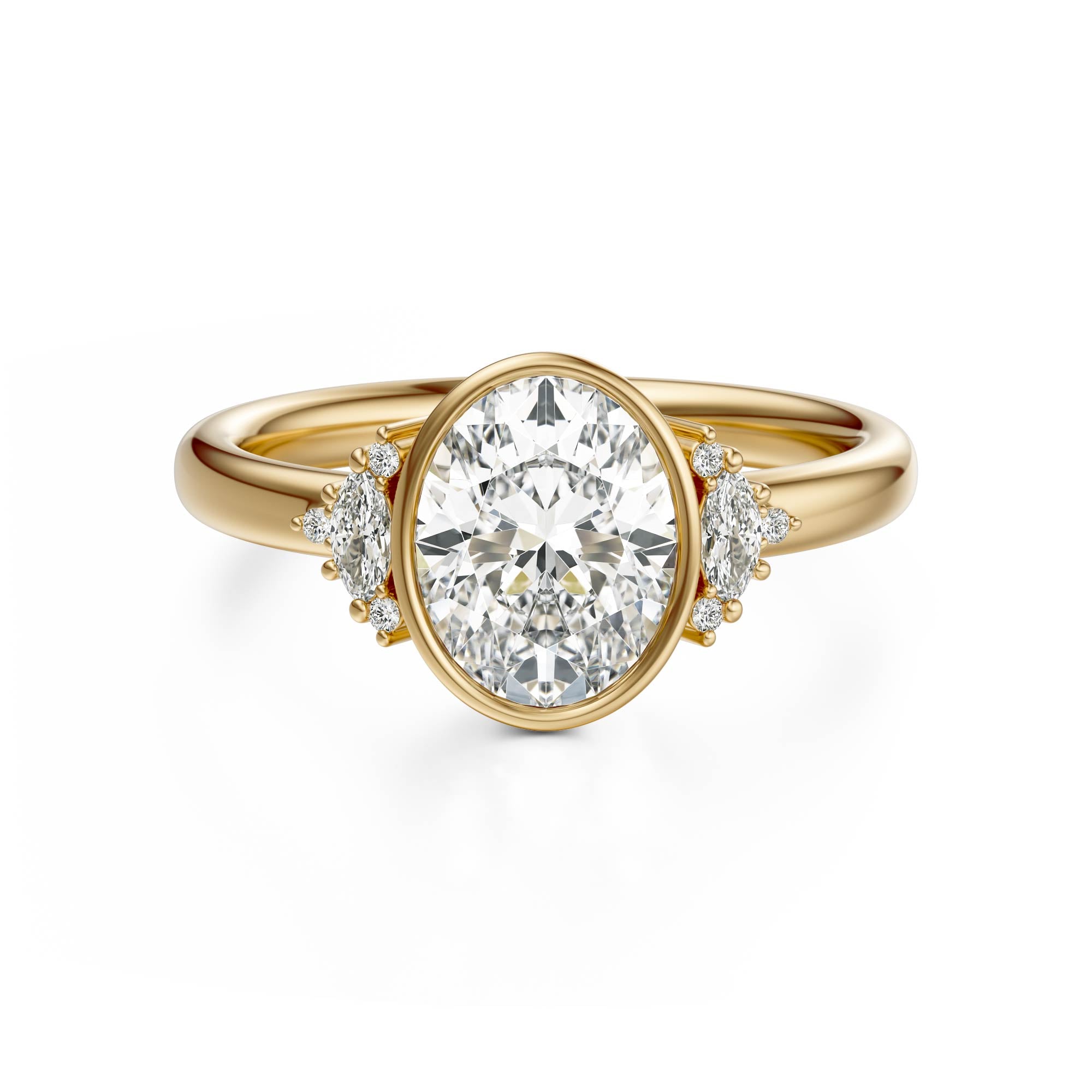 The Bezel Maren Ring | Oval - Lavender Creek Gems 