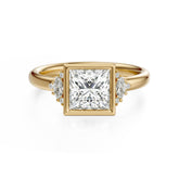 The Bezel Maren Ring | Princess - Lavender Creek Gems 