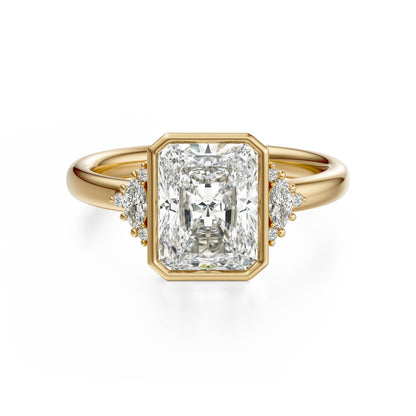 The Bezel Maren Ring | Radiant | Setting Only - Lavender Creek Gems 